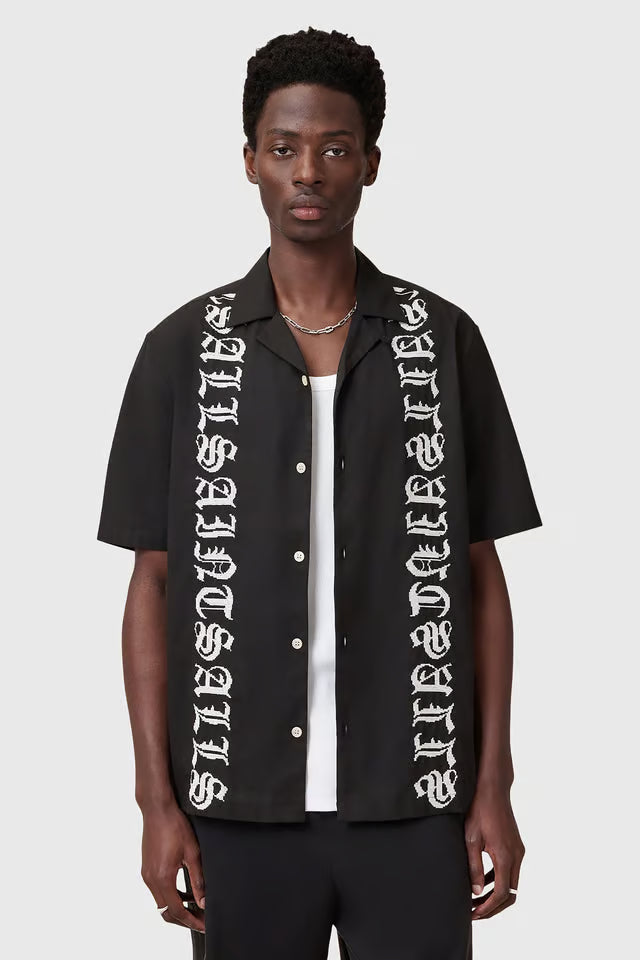 AllSaints - SCRIPTURE SS SHIRT FADED