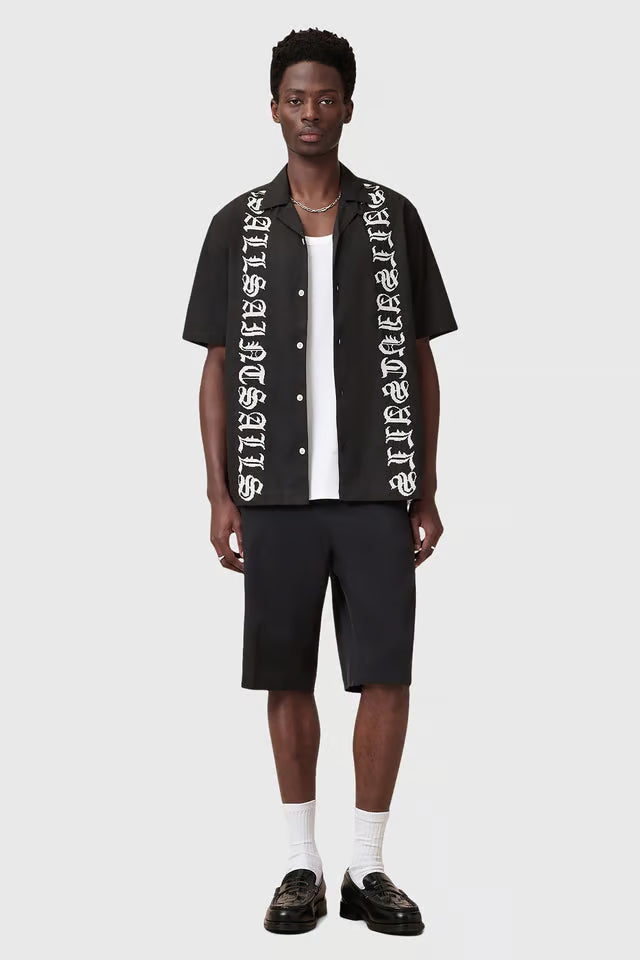 AllSaints - SCRIPTURE SS SHIRT FADED