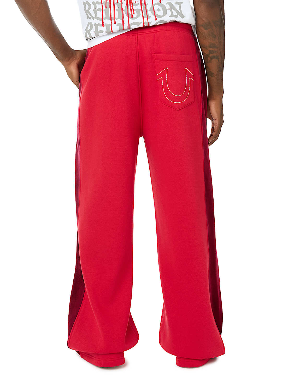 True Religion - Velour Logo Baggy Sweatpant