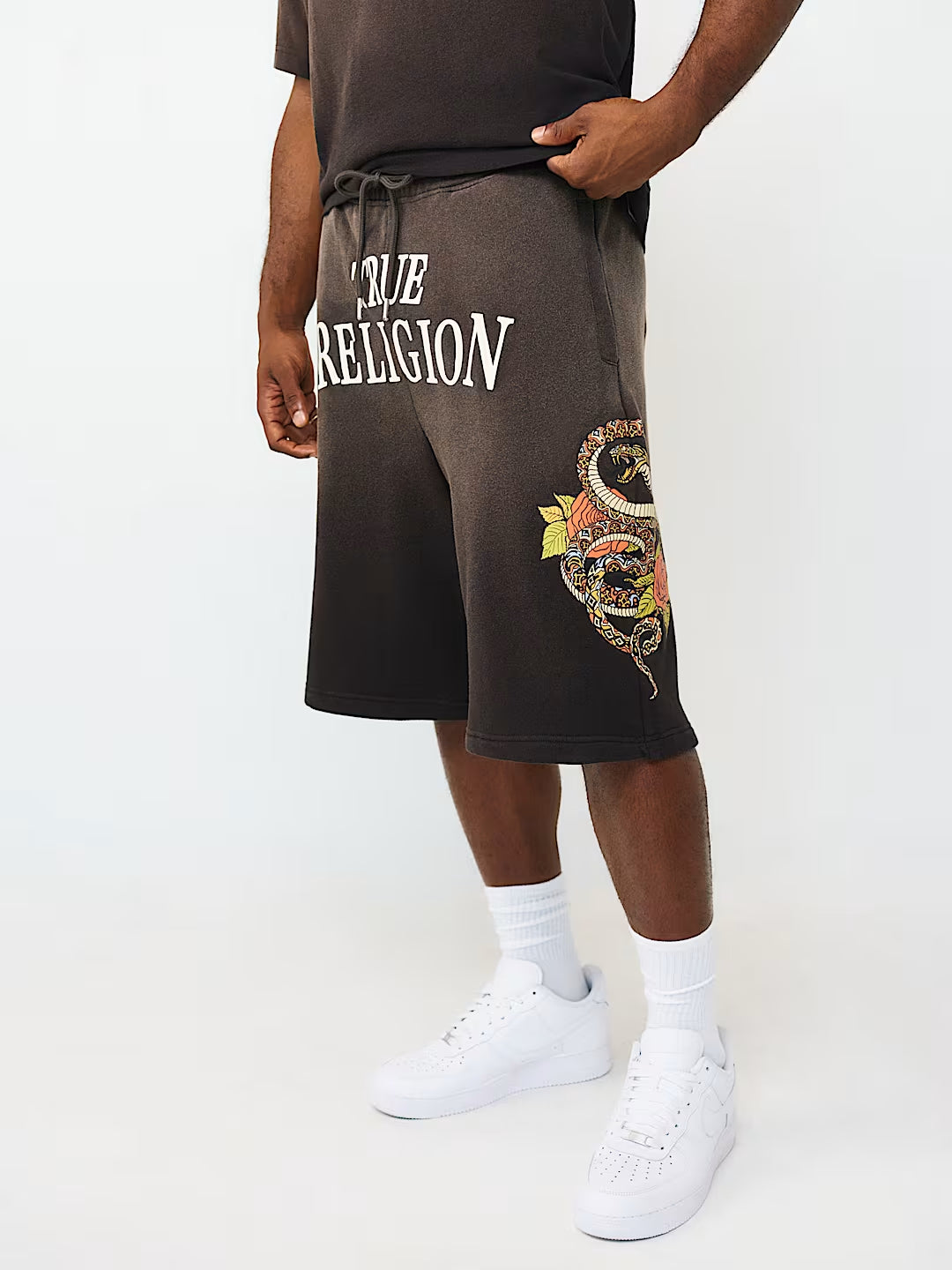 True Religion - Mikey Floral Snake Baggy Af Sweatshort