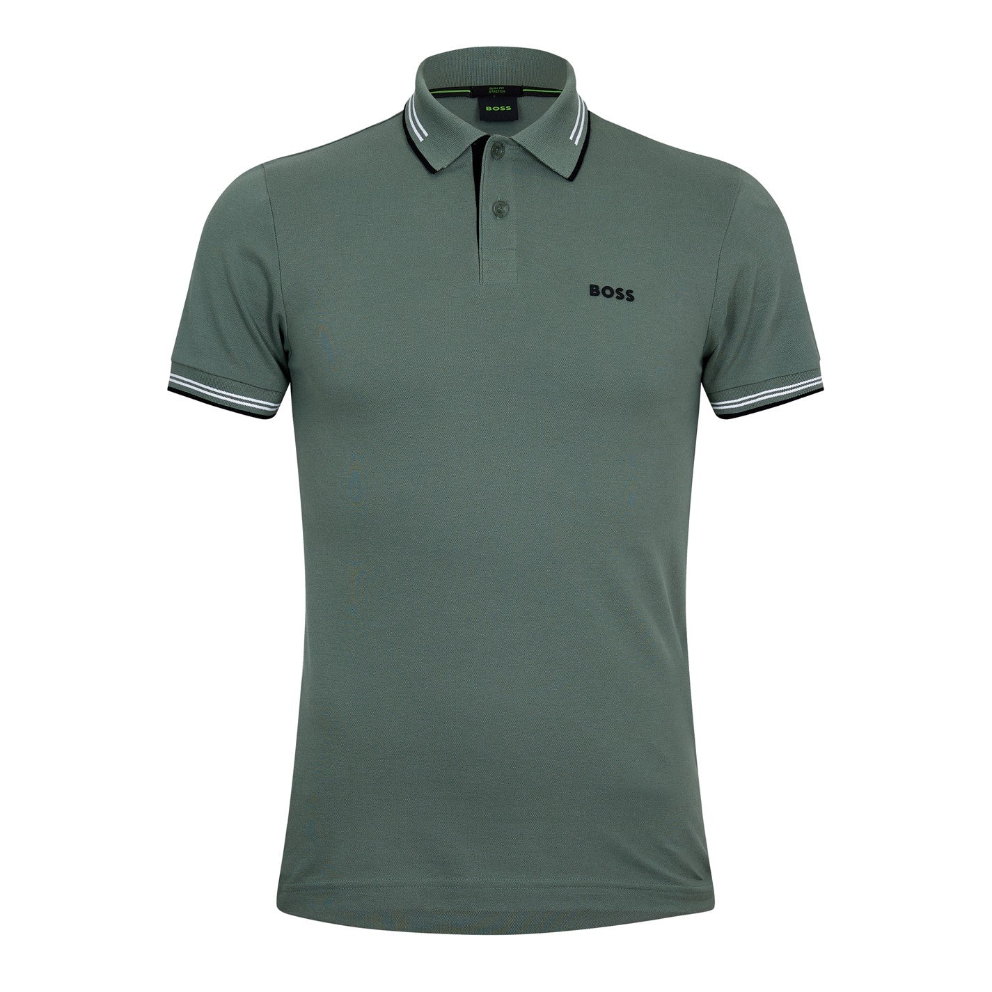 BOSS - Mens BOSS GREEN Paul Contrast Striped Trim Short Sleeve Polo Shirt