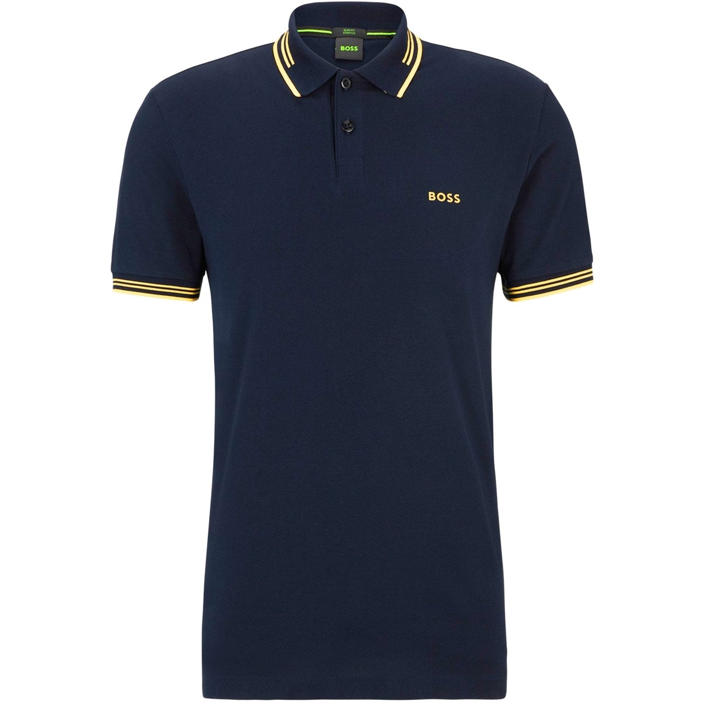 BOSS - Mens BOSS GREEN Paul Contrast Striped Trim Short Sleeve Polo Shirt