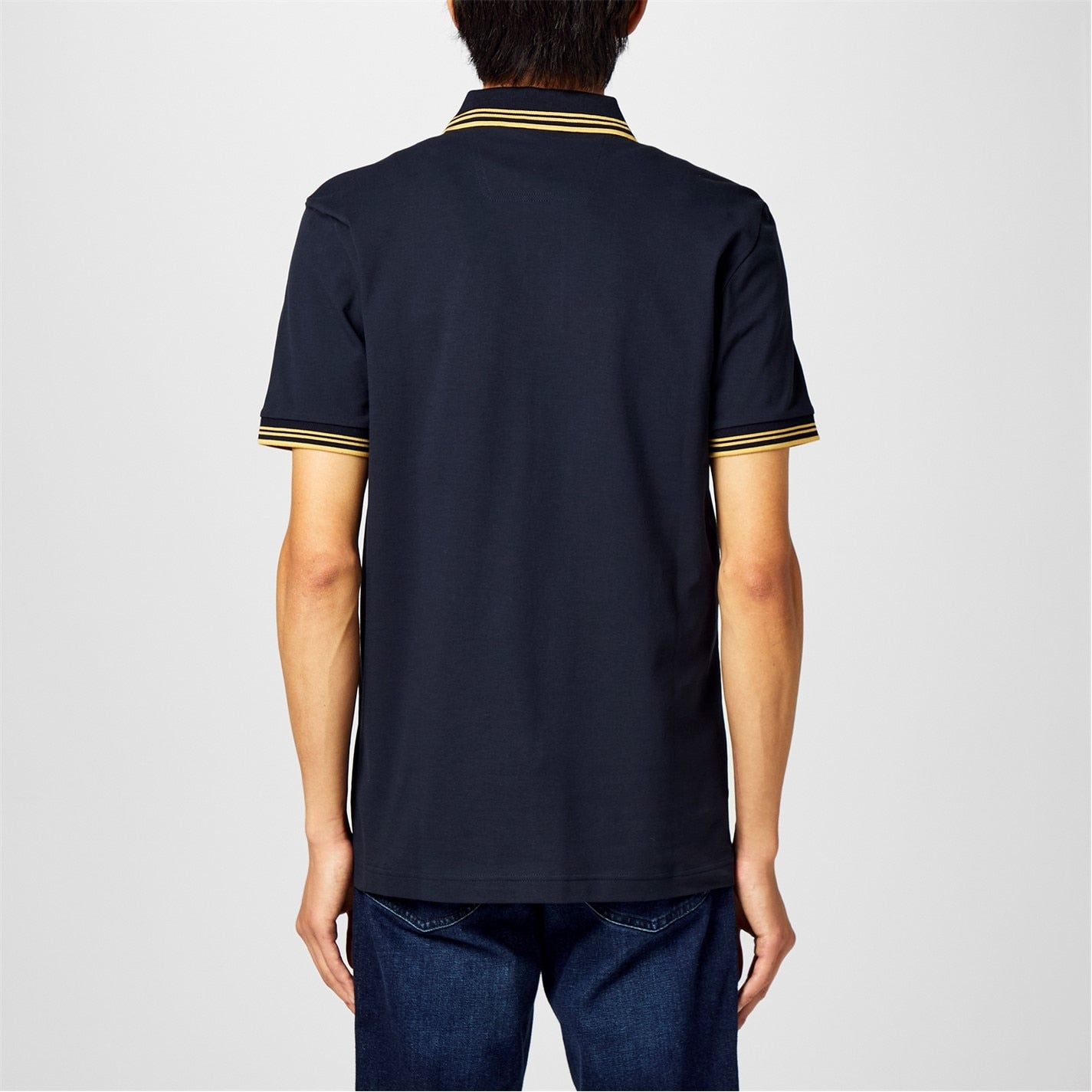 BOSS - Mens BOSS GREEN Paul Contrast Striped Trim Short Sleeve Polo Shirt
