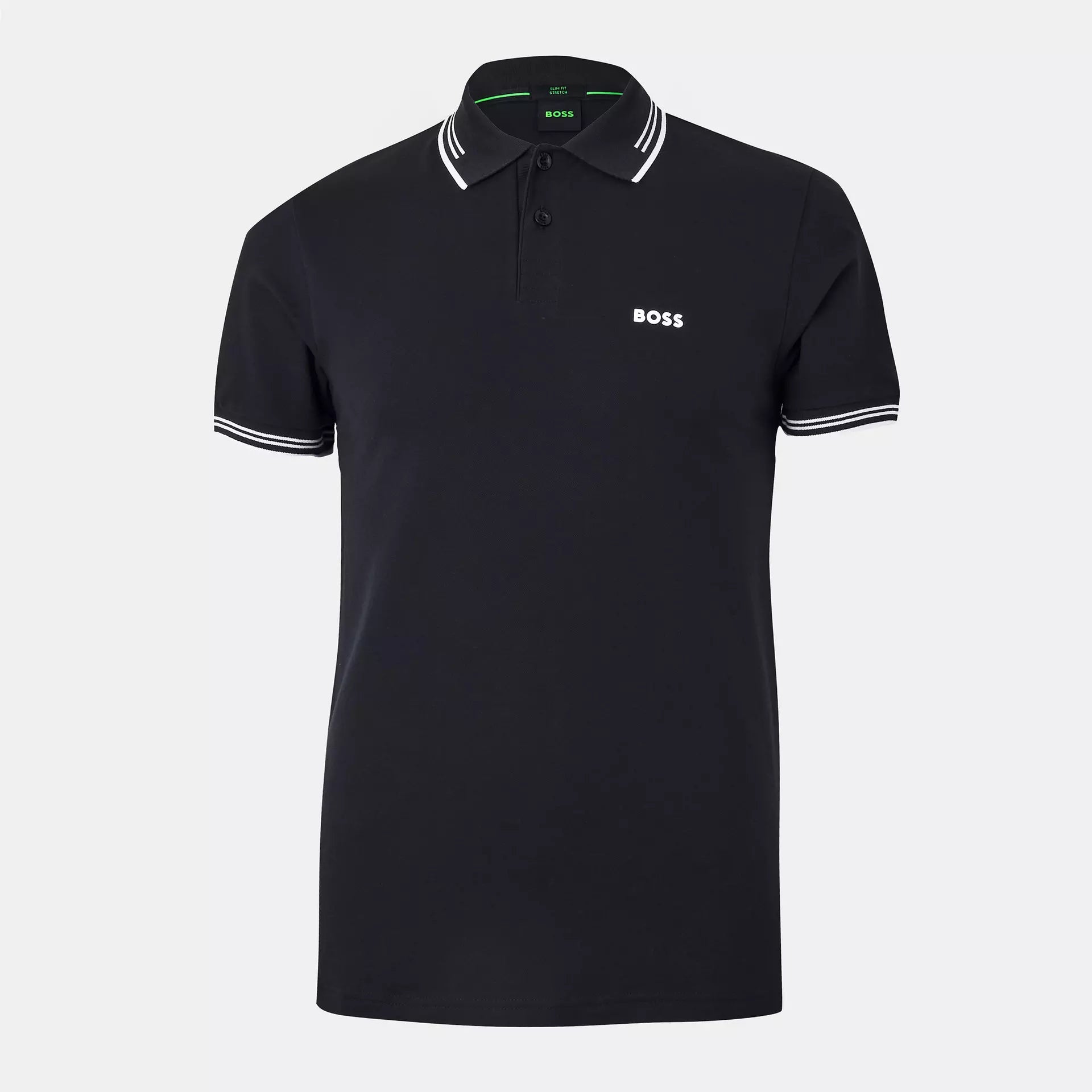 BOSS - Mens BOSS GREEN Paul Contrast Striped Trim Short Sleeve Polo Shirt