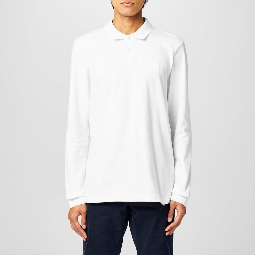 BOSS - ORANGE Passerby Premium Cotton Long Sleeve Polo Shirt with Logo Detail
