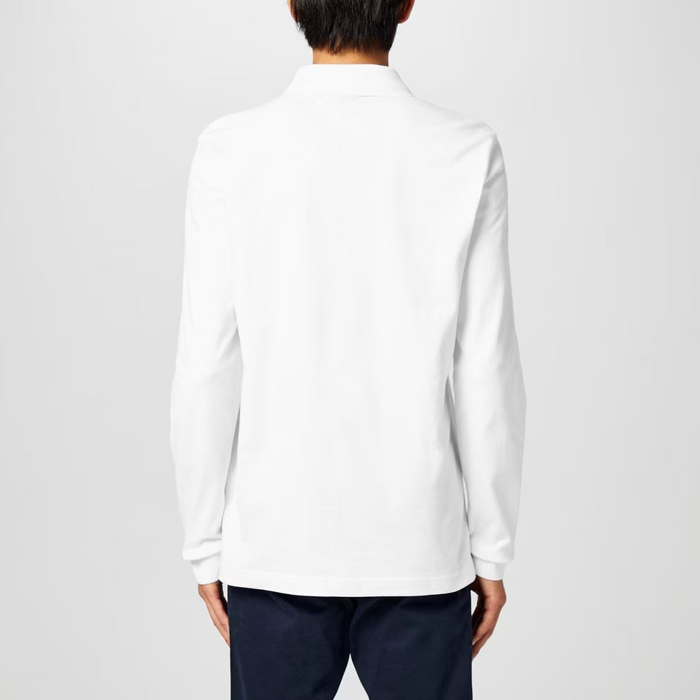 BOSS - ORANGE Passerby Premium Cotton Long Sleeve Polo Shirt with Logo Detail