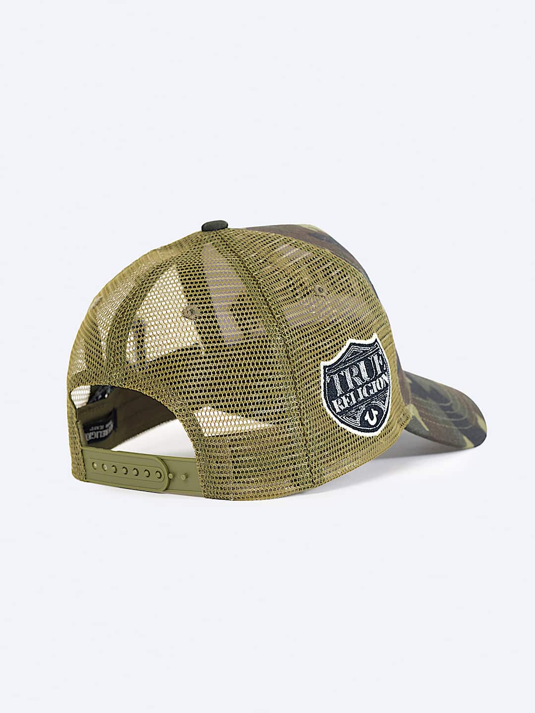 True Religion -Multi-logo Trucker Hat