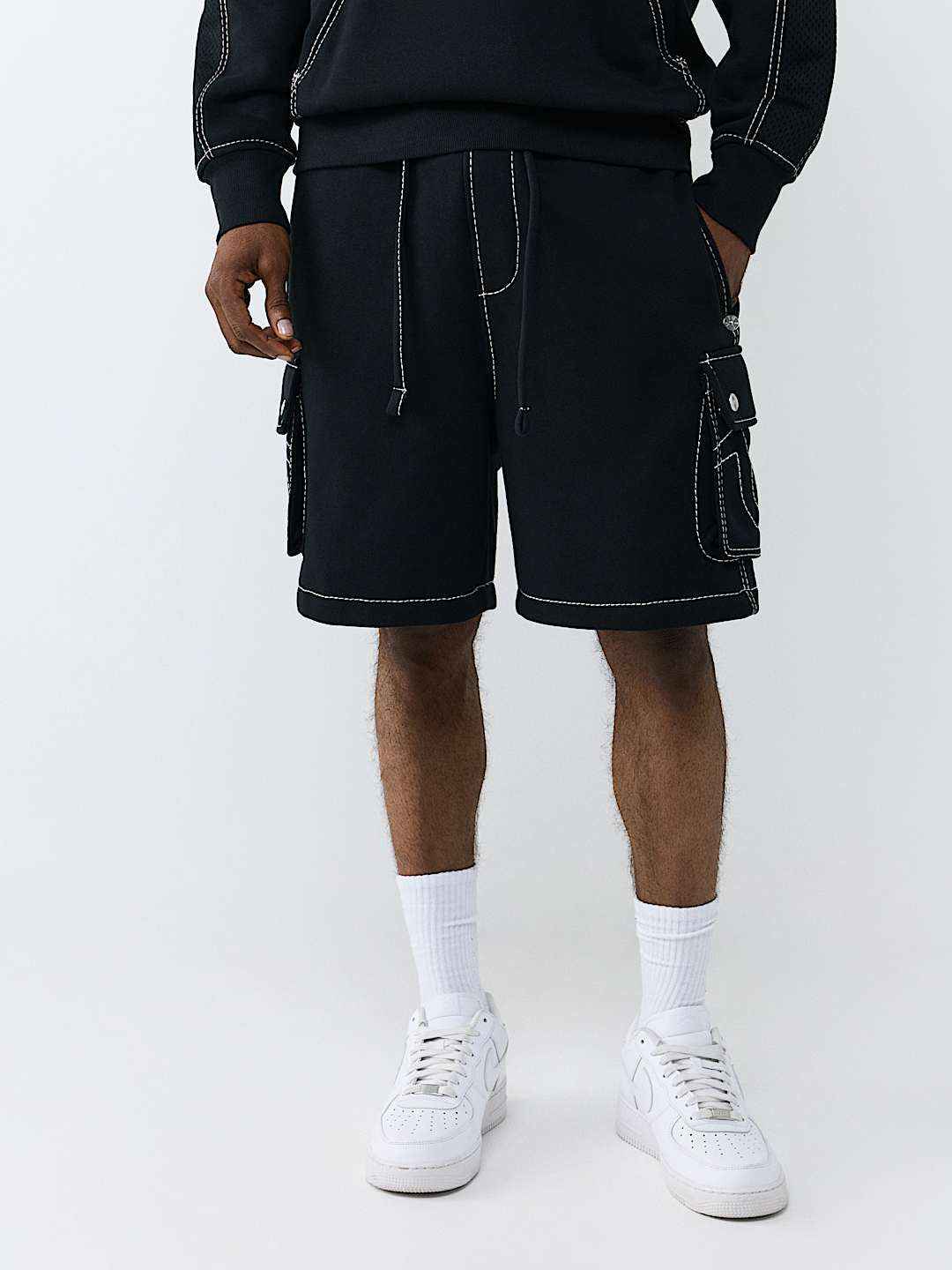 True Religion - Mesh Panel Big T Cargo Short
