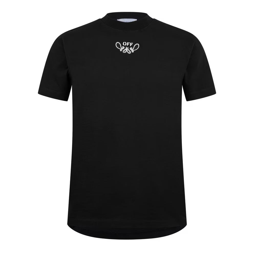 Off White - Men's Bandanna Skate Cotton Crew Neck T-Shirt