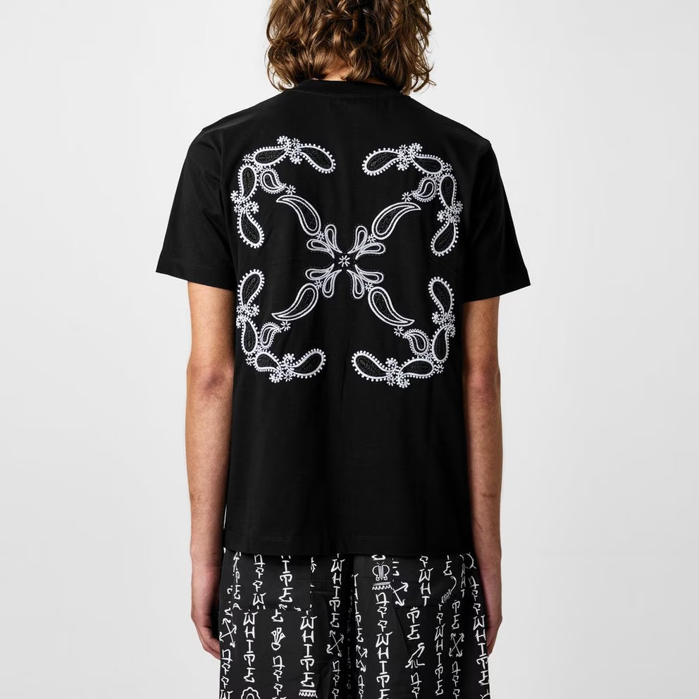 Off White - Men's Bandanna Skate Cotton Crew Neck T-Shirt
