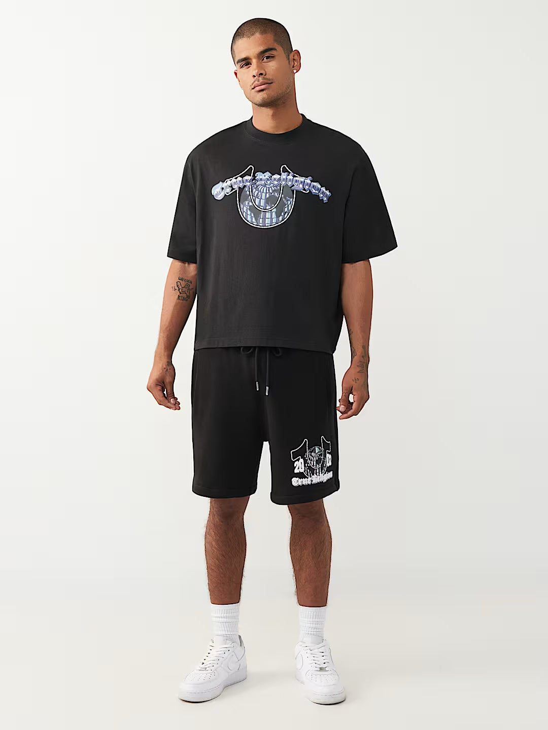 True Religion - Chrome Logo Loose Fleece Short