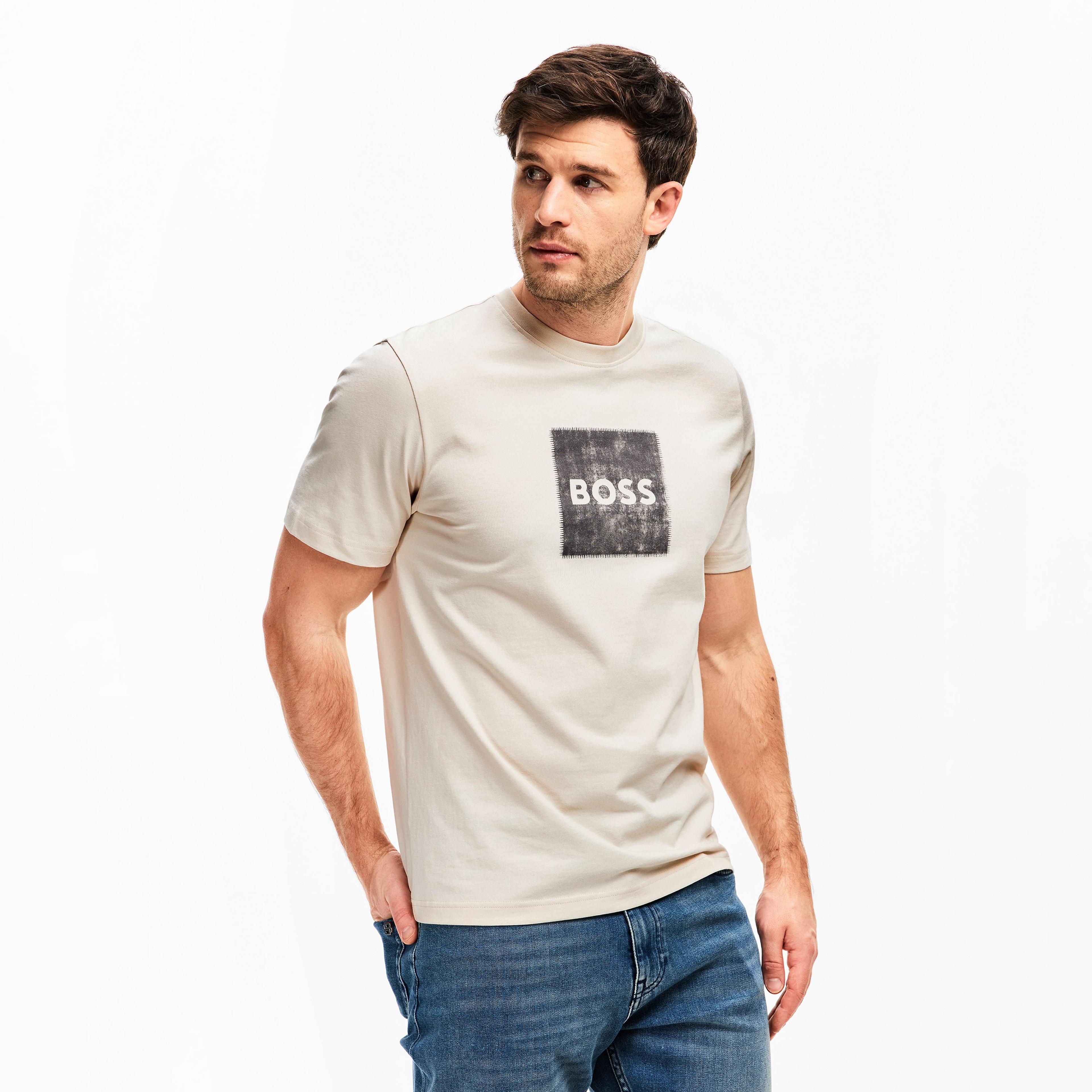 BOSS - Mens BOSS ORANGE Short Sleeve T-Shirt with Contemporary Stitched Logo