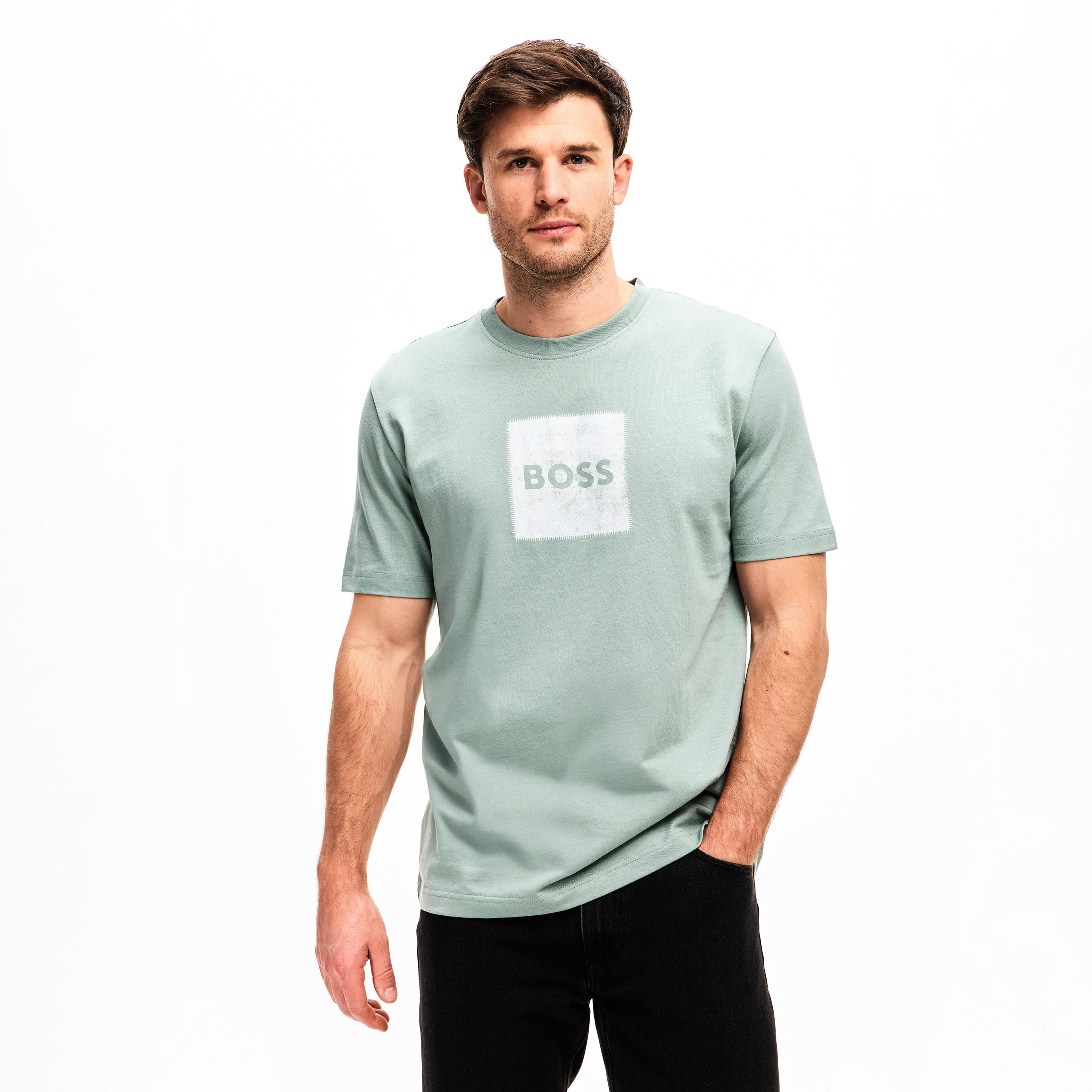 BOSS - Mens BOSS ORANGE Short Sleeve T-Shirt with Contemporary Stitched Logo