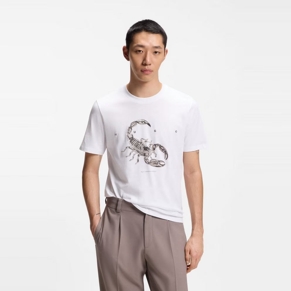 Hugo - HUGO Cotton-jersey T-shirt with spaced-out logo
