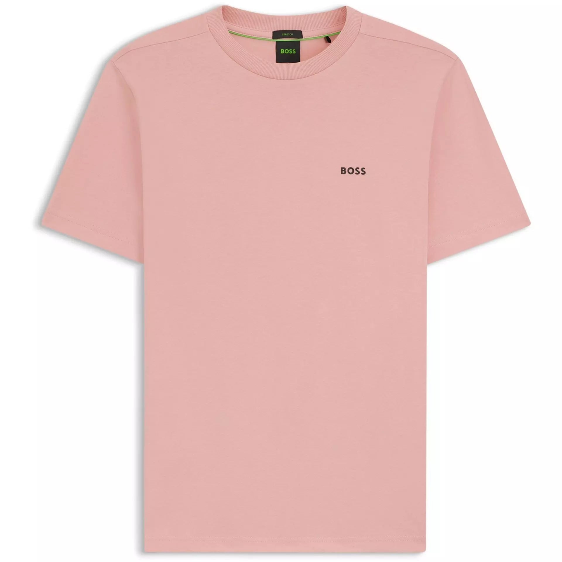Boss - Mens BOSS GREEN T-Shirt with Logo Design Stretch Cotton