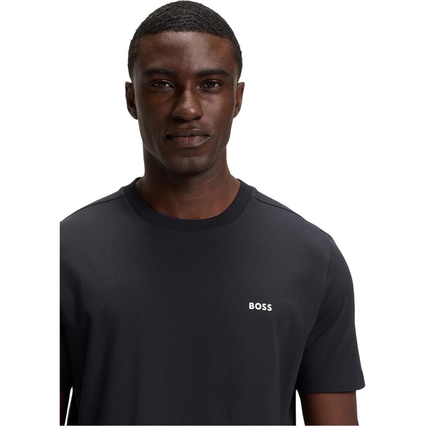 Boss - Mens BOSS GREEN T-Shirt with Logo Design Stretch Cotton