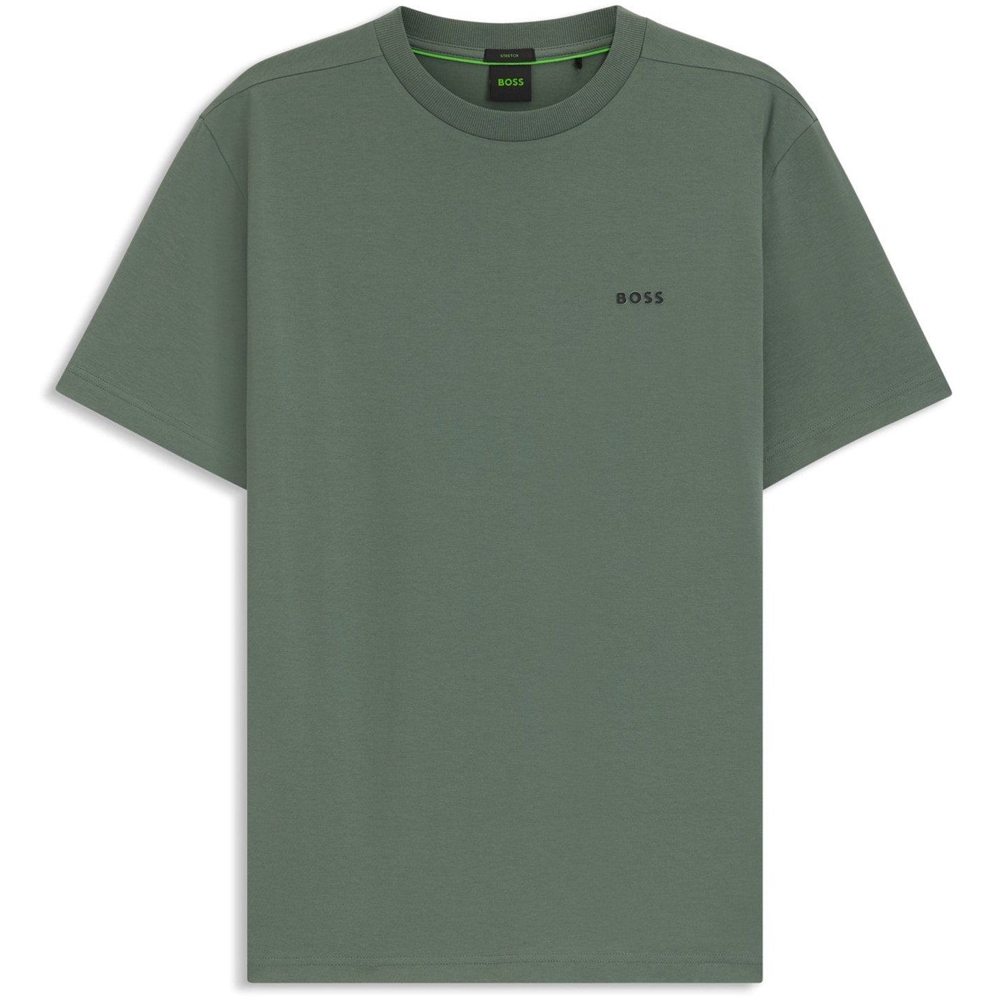 Boss - Mens BOSS GREEN T-Shirt with Logo Design Stretch Cotton