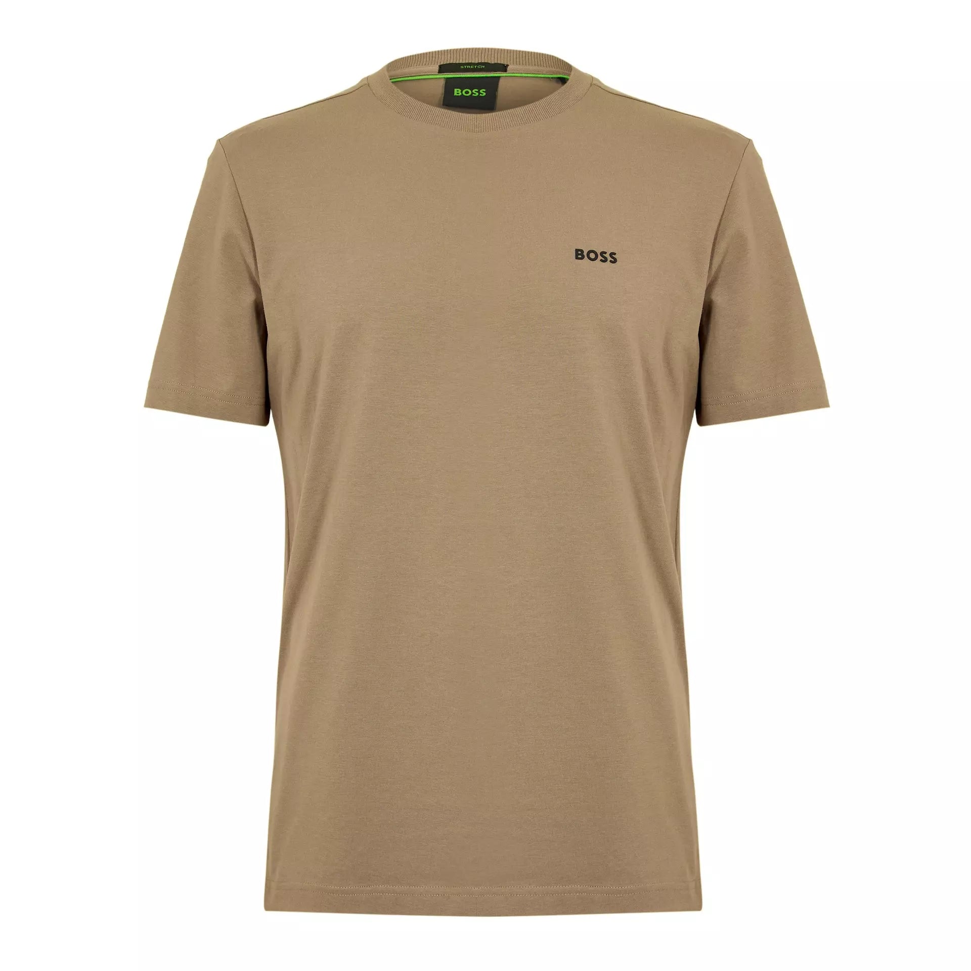 Boss - Mens BOSS GREEN T-Shirt with Logo Design Stretch Cotton