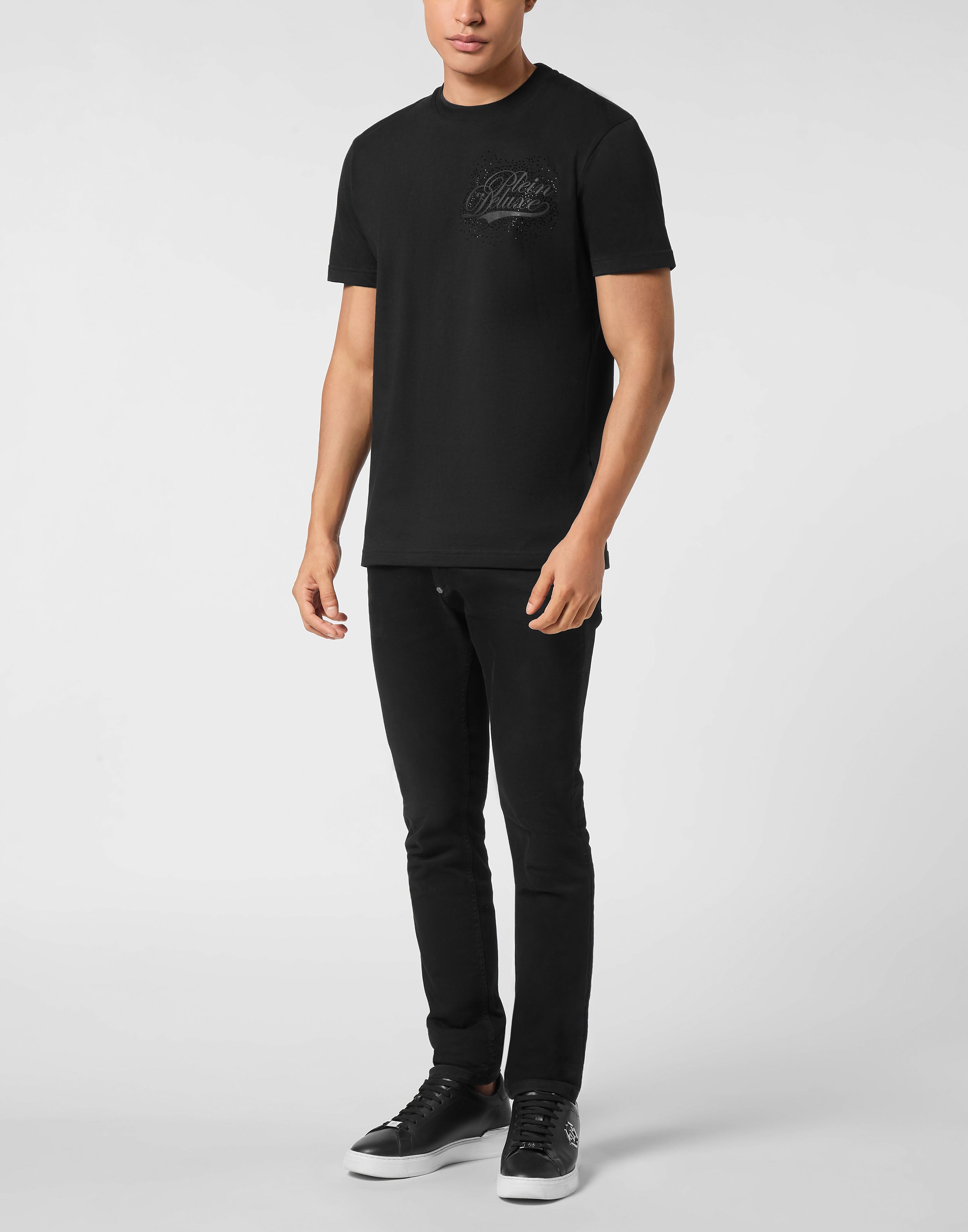 PHILIPP PLEIN - Round Neck T-Shirt Plein Deluxe Stones