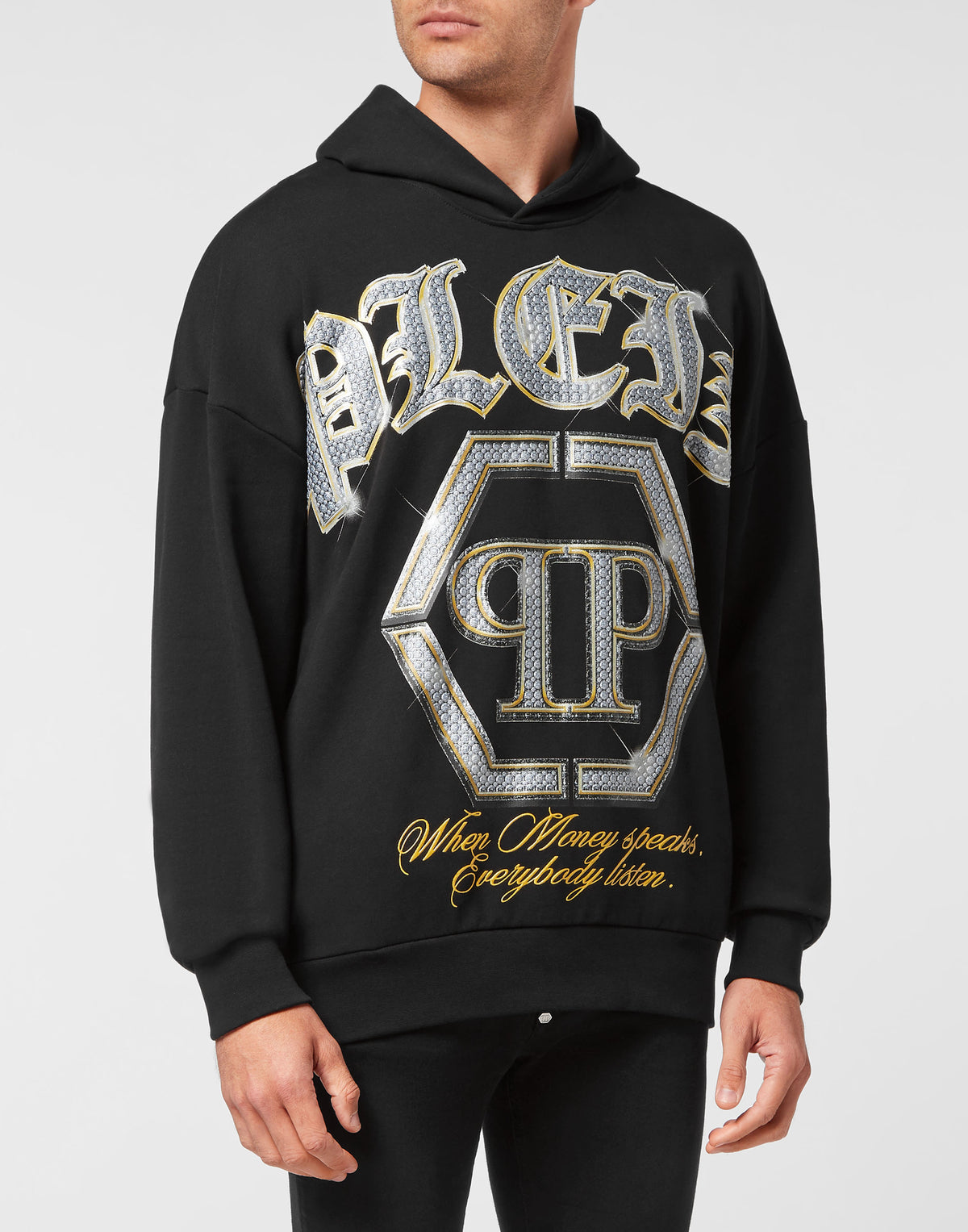 PHILIPP PLEIN - Hoodie Sweatshirt with Crystals