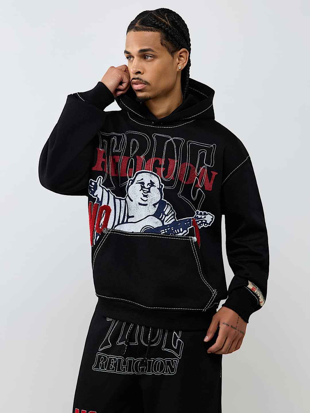 True Religion - No. 1 Logo Big T Hoodie