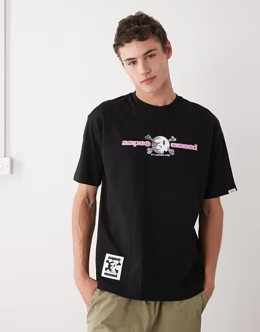 Aape - by A Bathing Ape x Erased boxy fit t-shirt