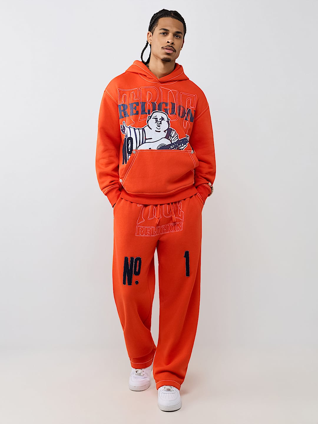 True Religion - No. 1 Logo Big T Hoodie