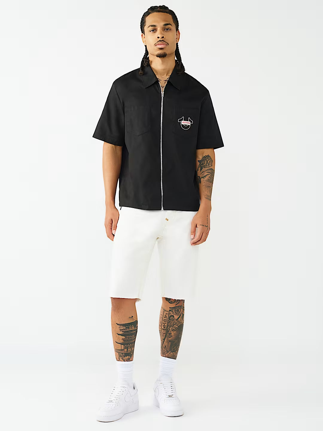True Religion - Full-Zip Buddha Shirt