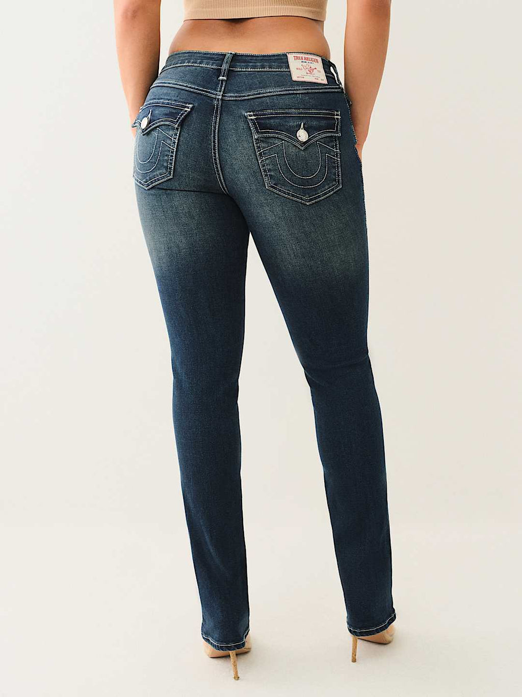 True Religion - BILLIE MID RISE FLAP STRAIGHT JEAN