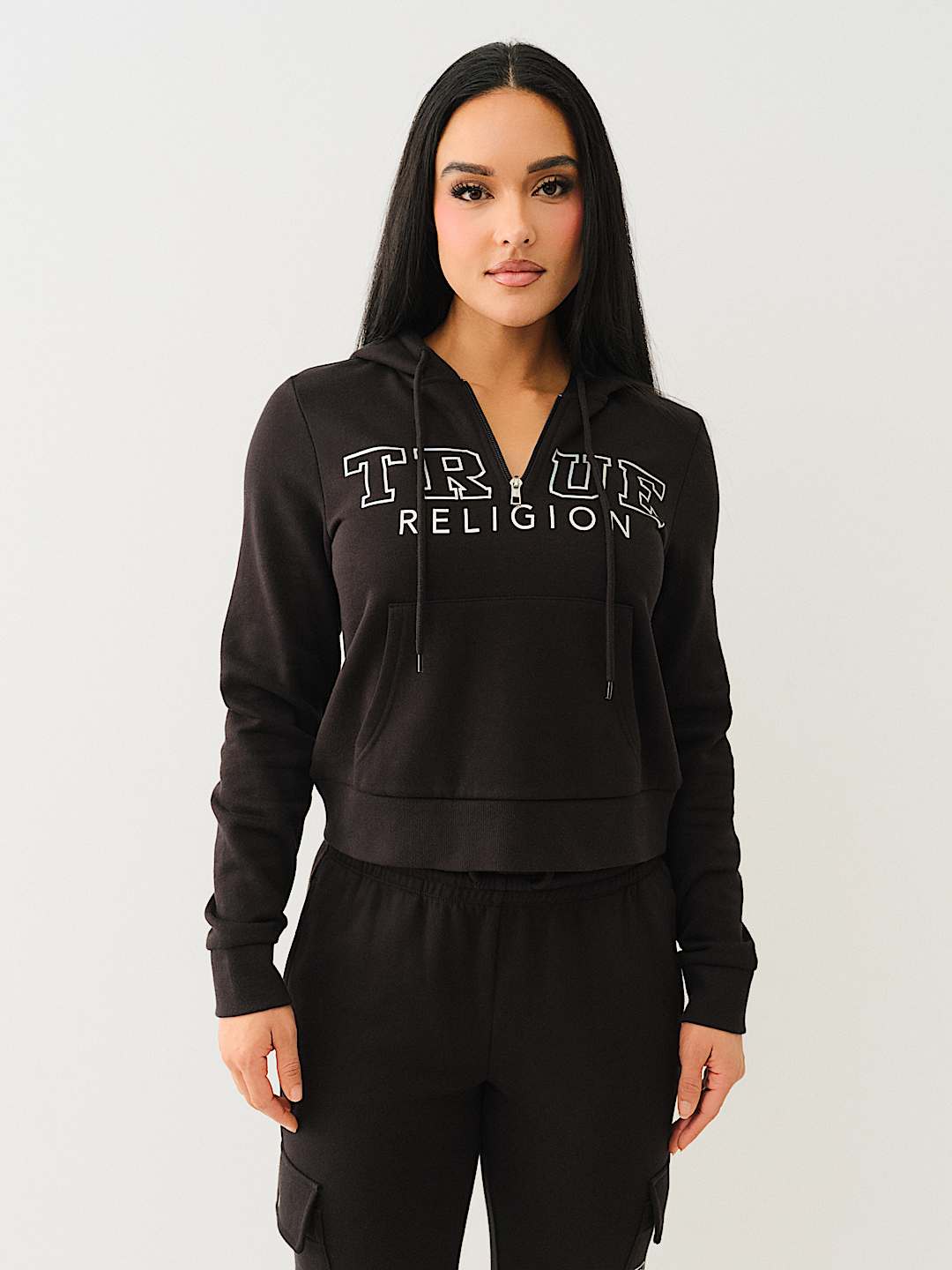 True Religion - IRIDESCENT QUARTER ZIP HOODIE