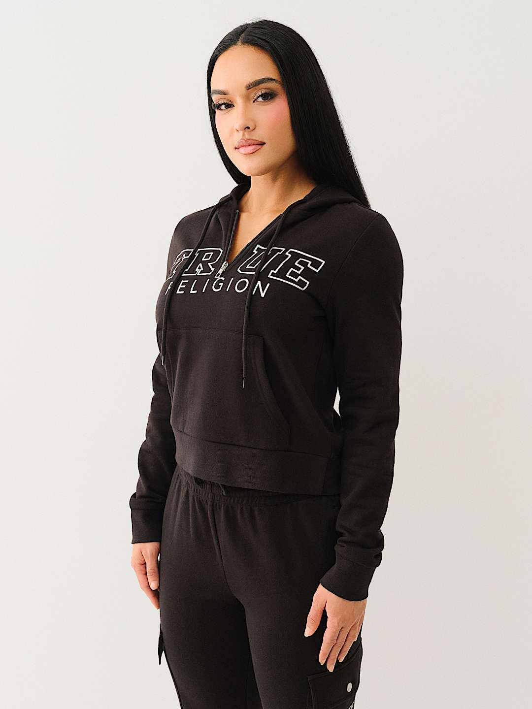 True Religion - IRIDESCENT QUARTER ZIP HOODIE