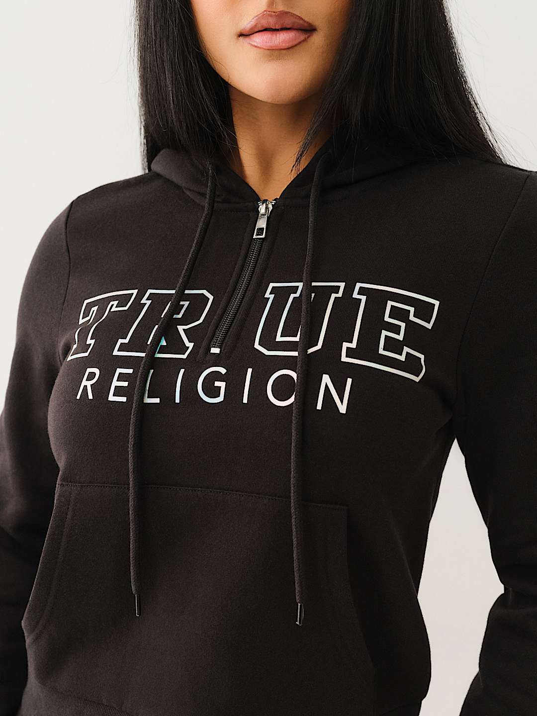 True Religion - IRIDESCENT QUARTER ZIP HOODIE