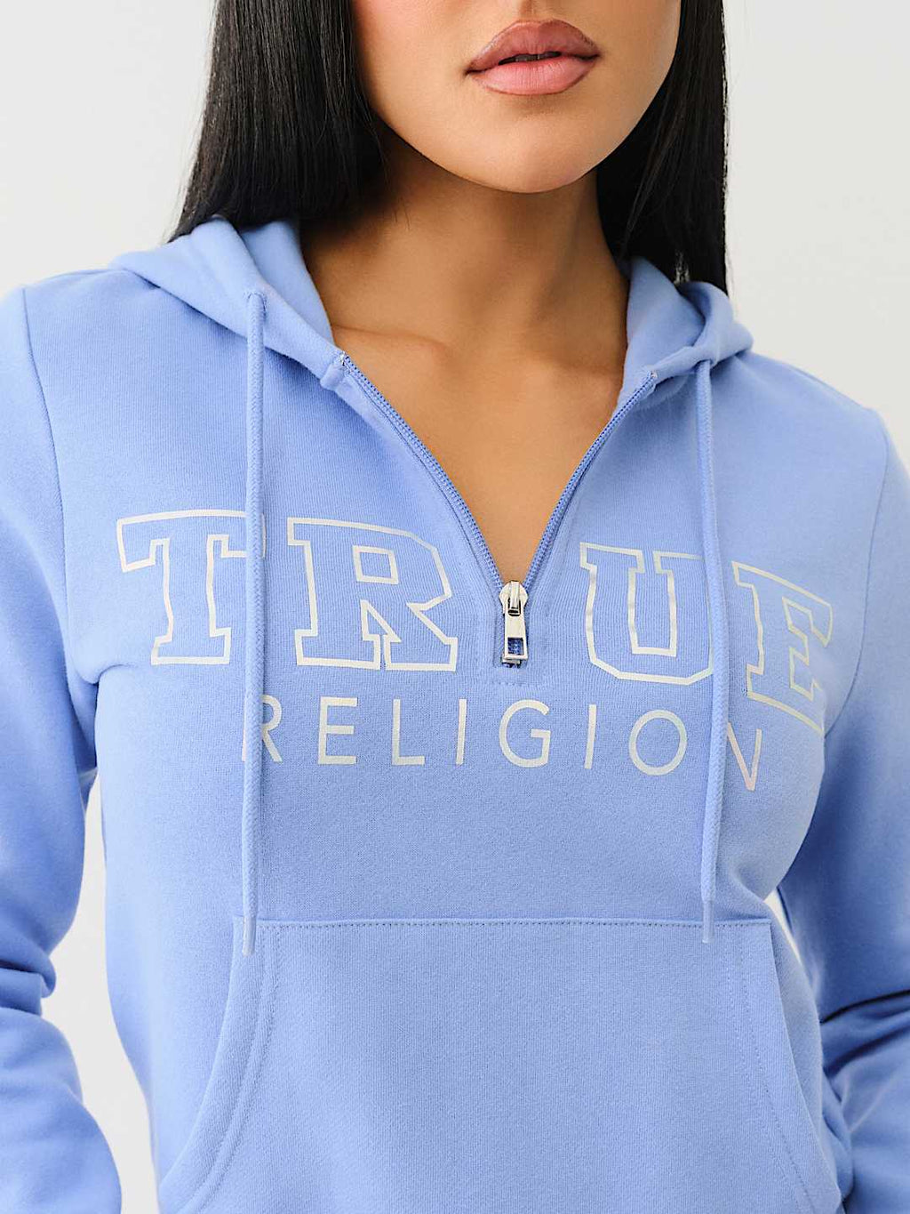 True Religion - IRIDESCENT QUARTER ZIP HOODIE