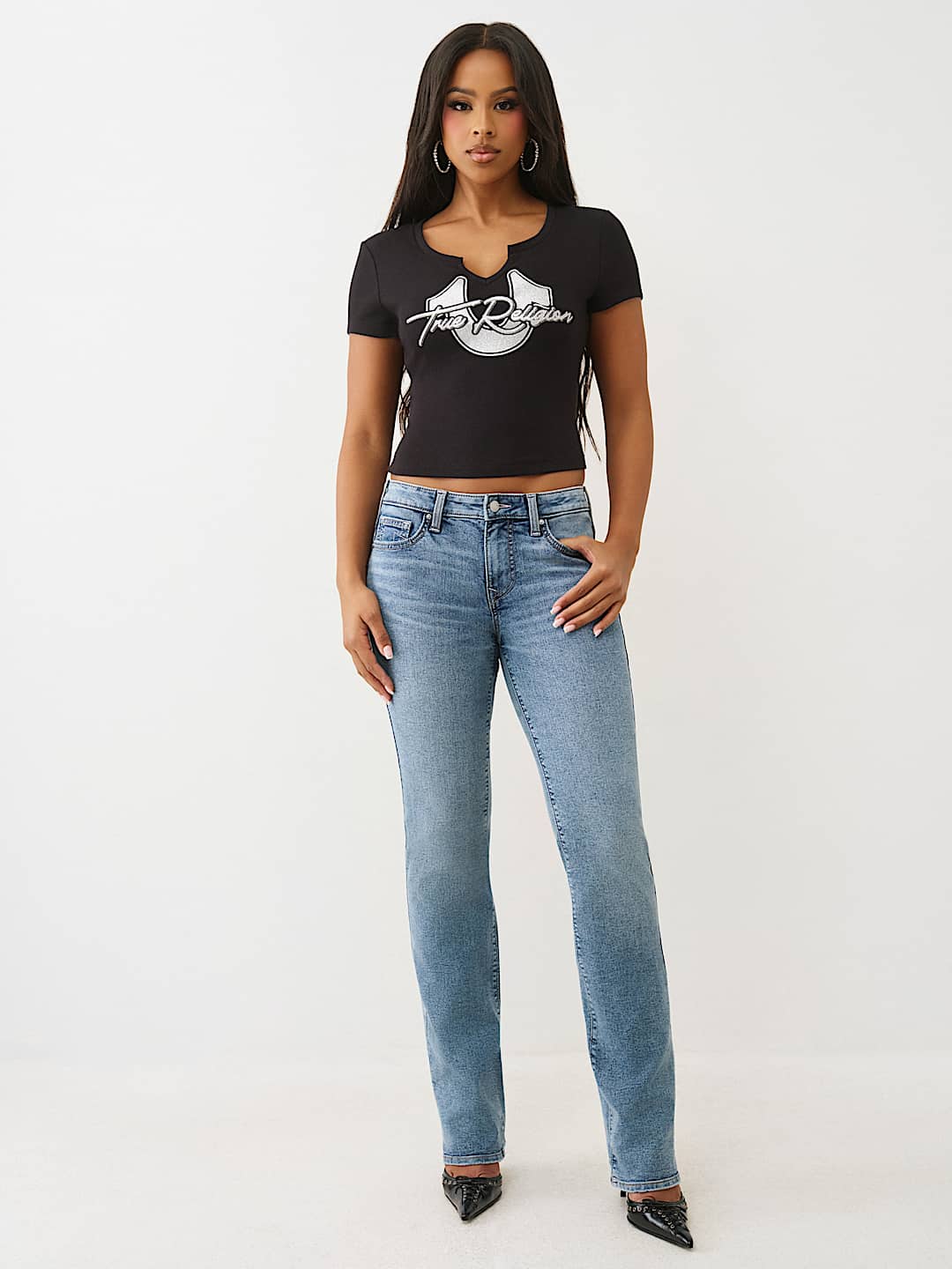 True Religion - BILLIE MID RISE STRAIGHT JEAN