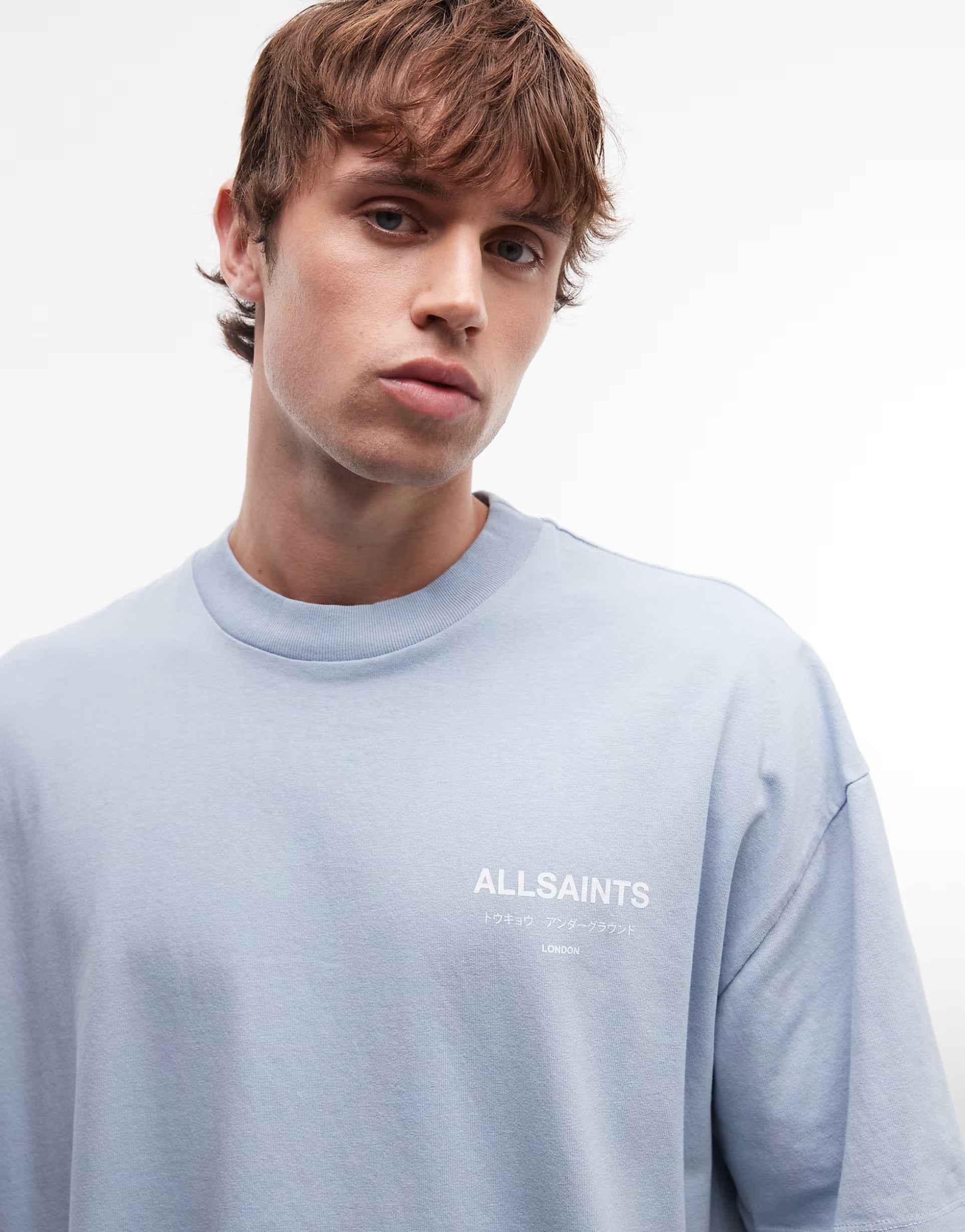 Allsaints - Underground logo t-shirt with back print