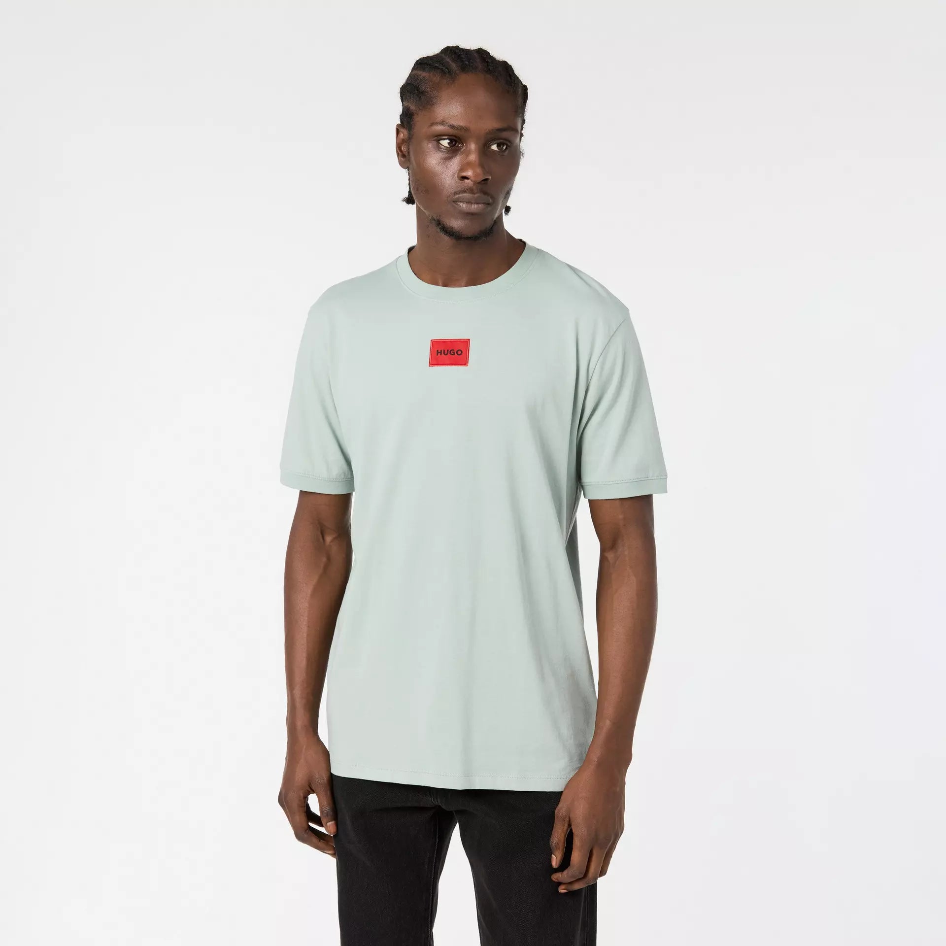 Hugo - Mens HUGO Diragolino Contemporary T-Shirt with Logo Detail