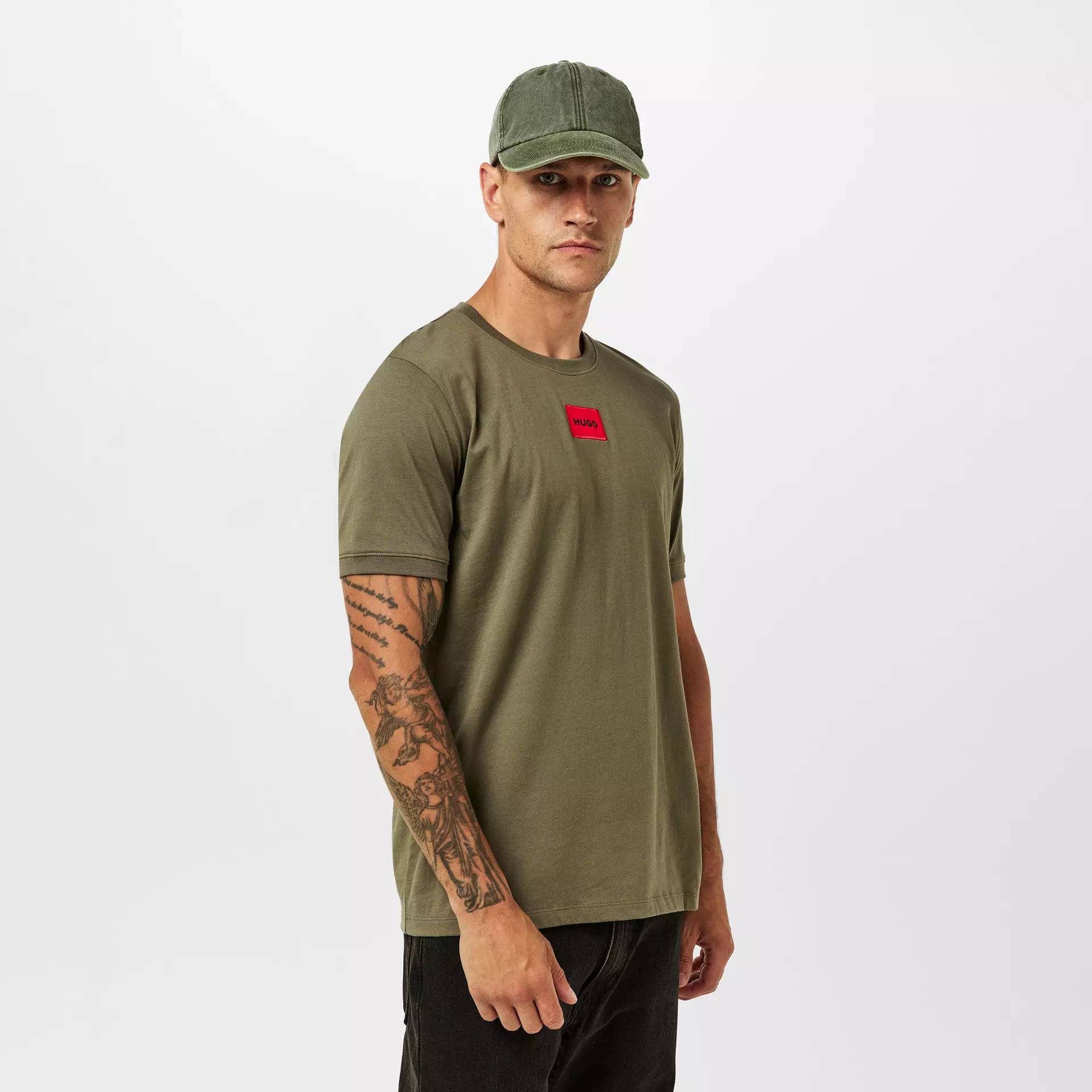 Hugo - Mens HUGO Diragolino Contemporary T-Shirt with Logo Detail