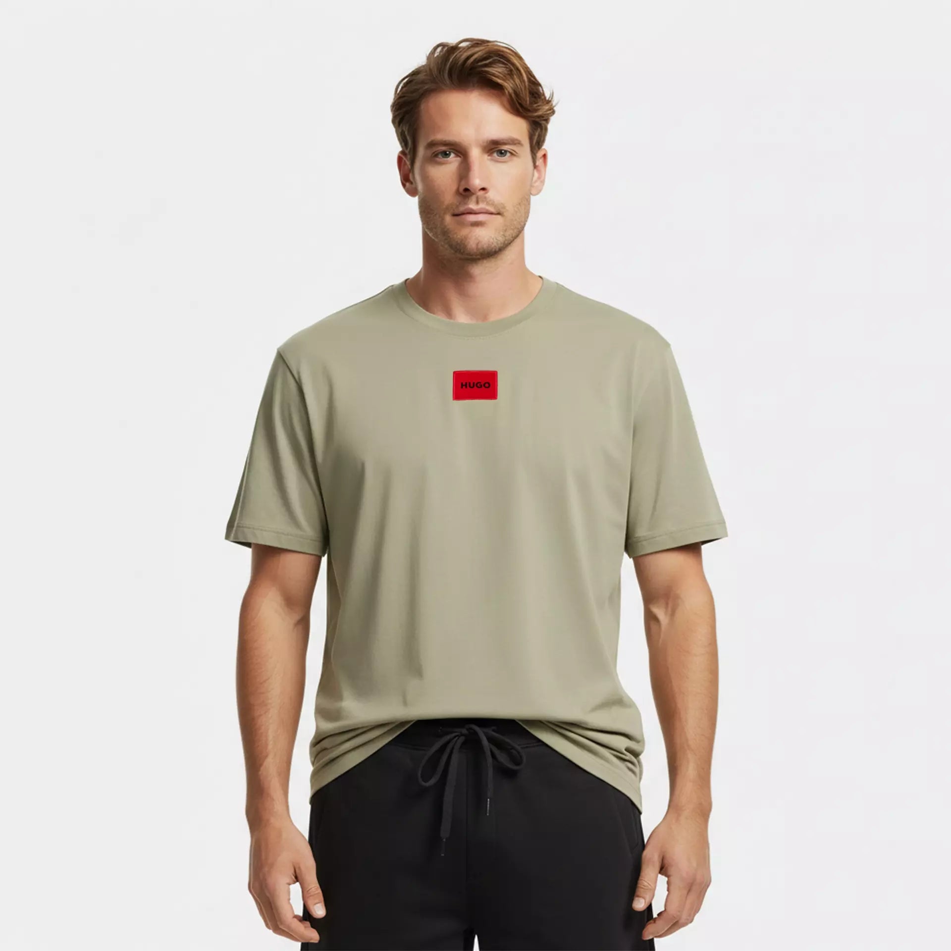 Hugo - Mens HUGO Diragolino Contemporary T-Shirt with Logo Detail