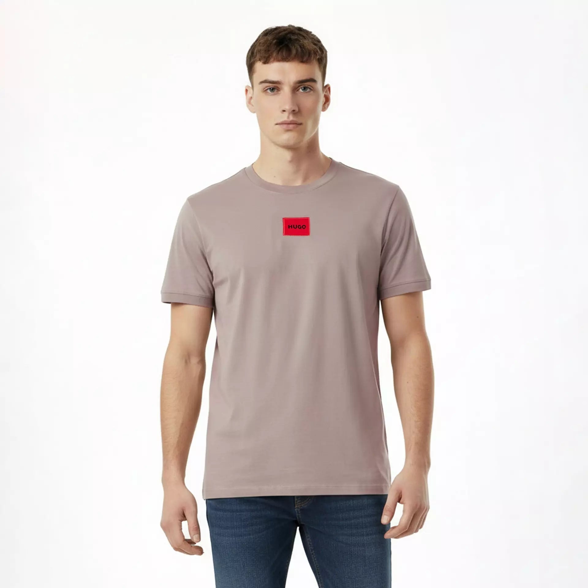 Hugo - Mens HUGO Diragolino Contemporary T-Shirt with Logo Detail