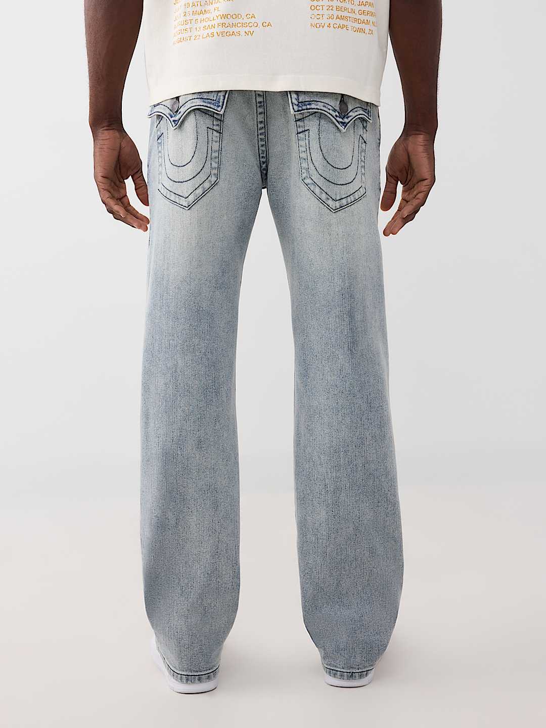 True Religion - Billy Mended Logo Flap Bootcut Jean 34"
