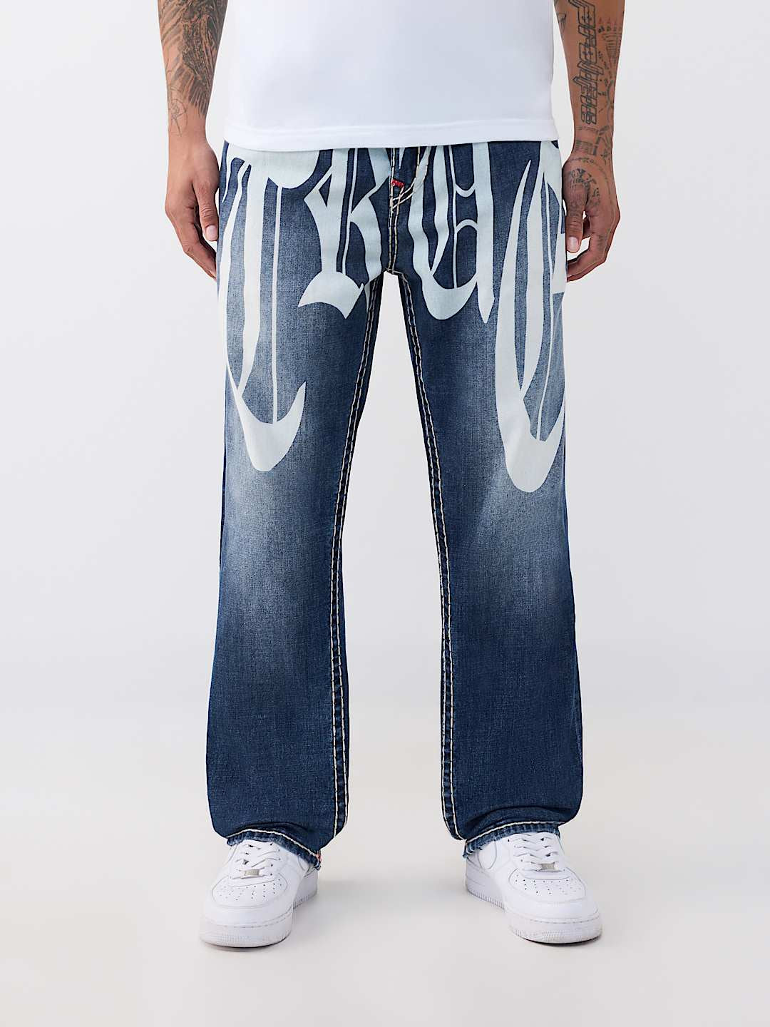 True Religion - Bobby Super T Graphic Flap Baggy Jean 32