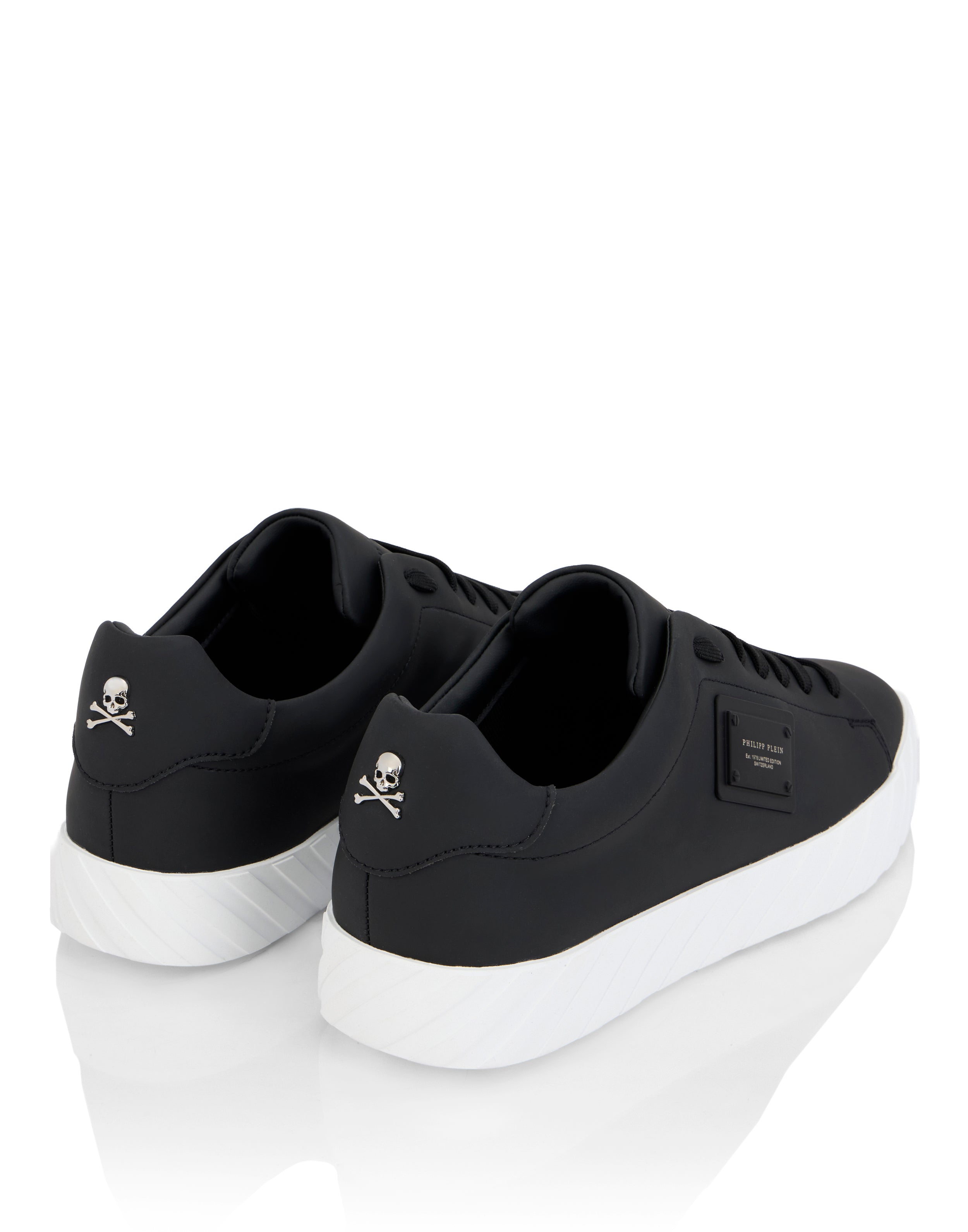 PHILIPP PLEIN - Nappa Leather Low-Top Sneakers Placca