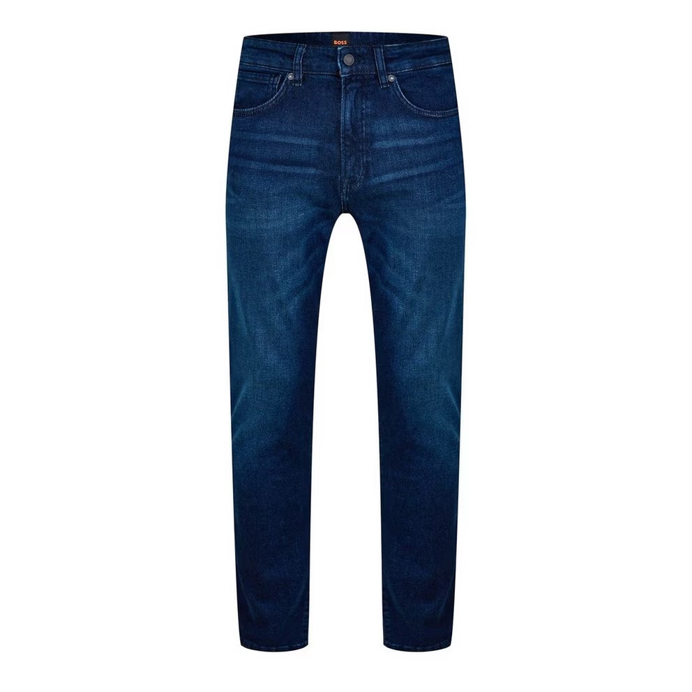 BOSS - Straight Denim Jeans with Logo Detail (ReMaine)