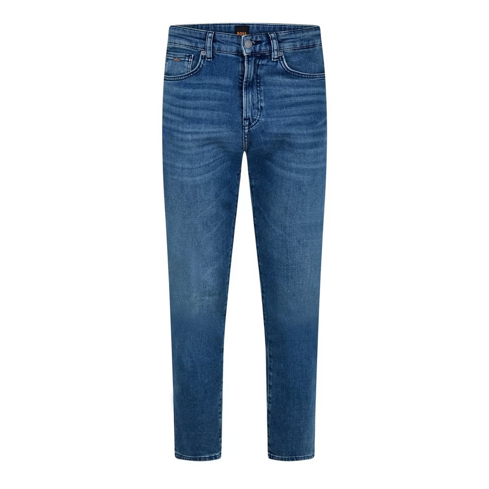 BOSS - Straight Denim Jeans with Logo Detail (ReMaine)