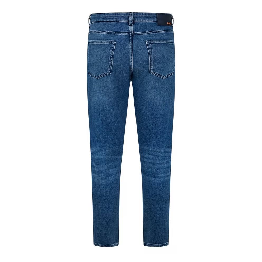 BOSS - Straight Denim Jeans with Logo Detail (ReMaine)