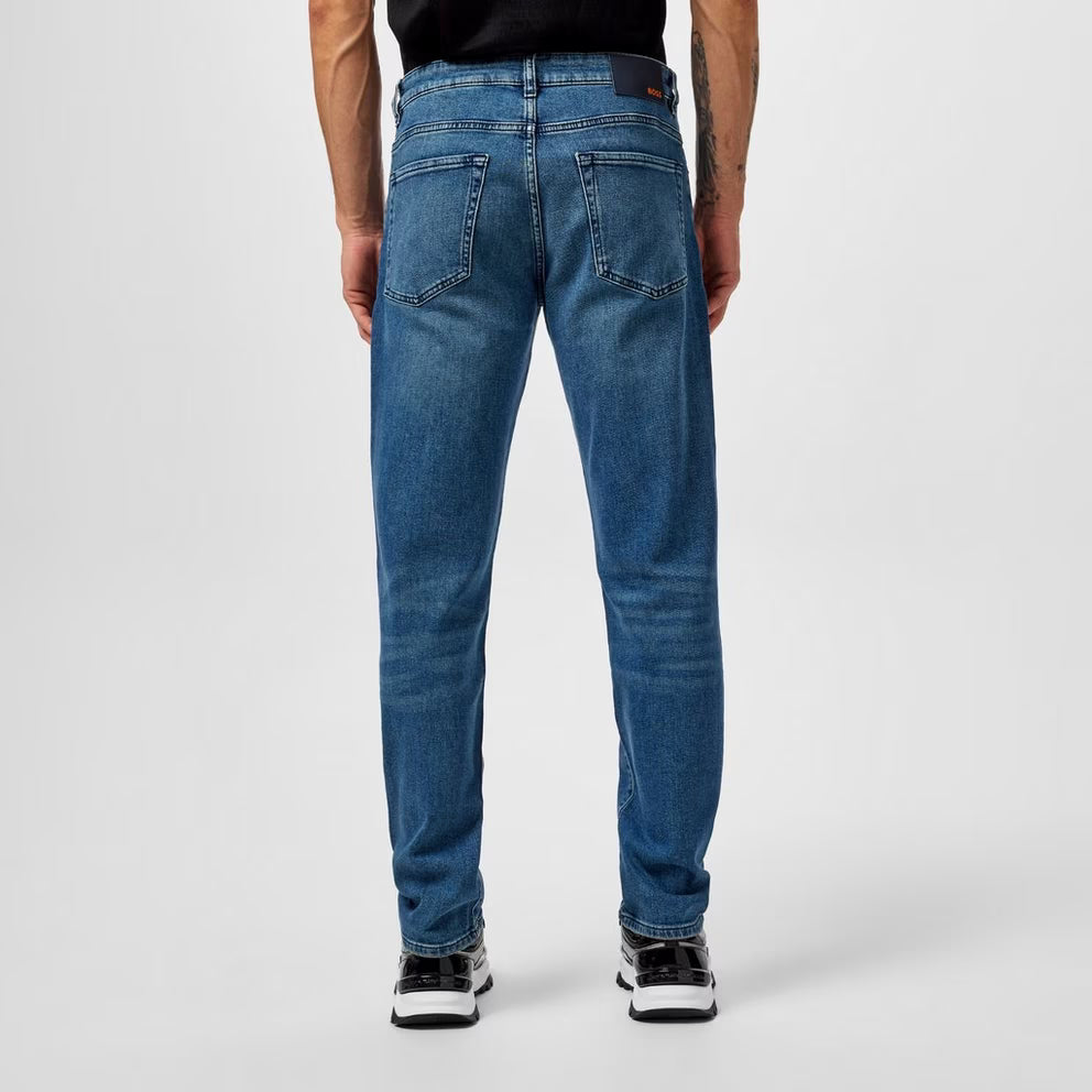 BOSS - Straight Denim Jeans with Logo Detail (ReMaine)