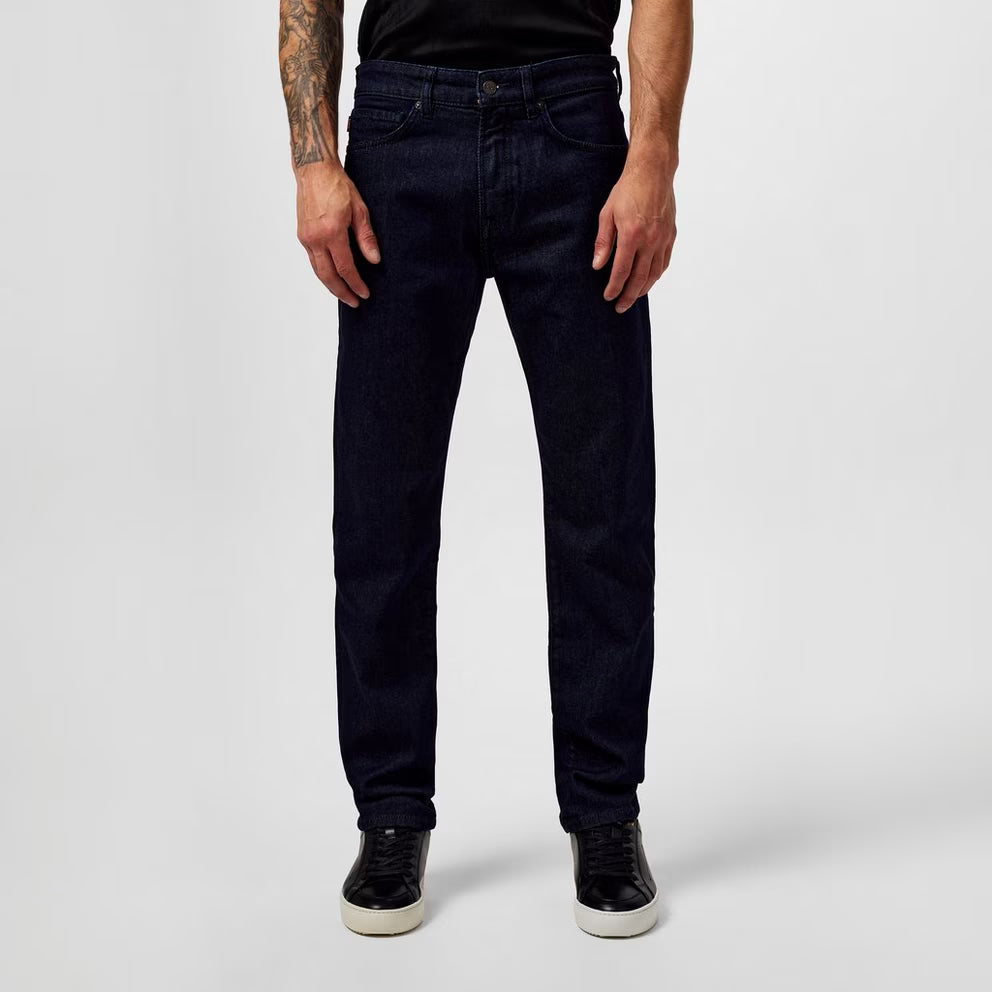 BOSS - Straight Denim Jeans with Logo Detail (ReMaine)