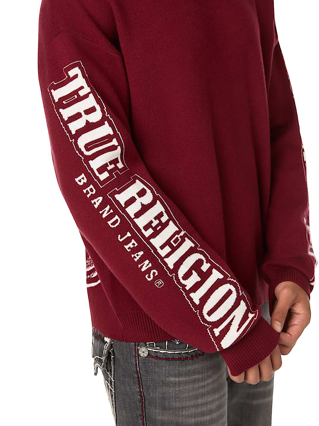 True Religion - Arched Logo Buddha Sweater