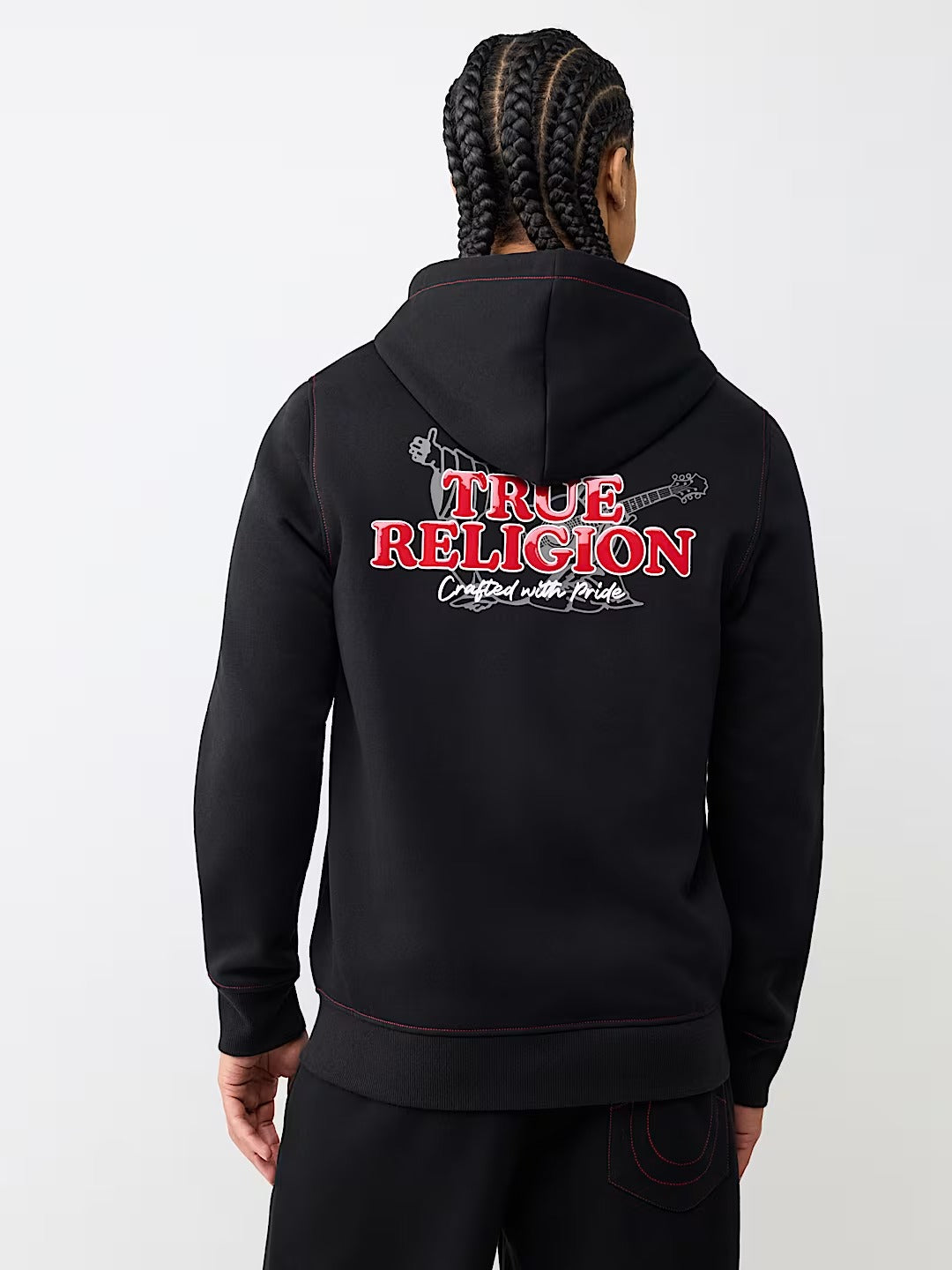 True Religion - Contrast Logo Zip Hoodie