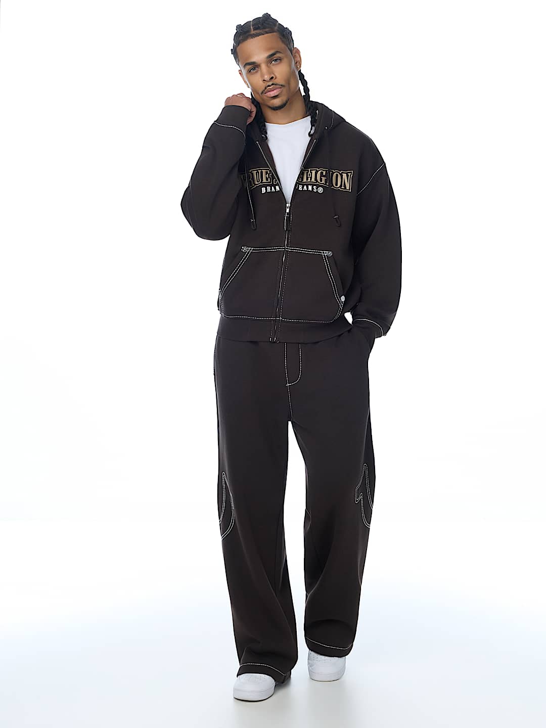 True Religion - Big T World Tour Boxy Zip Hoodie